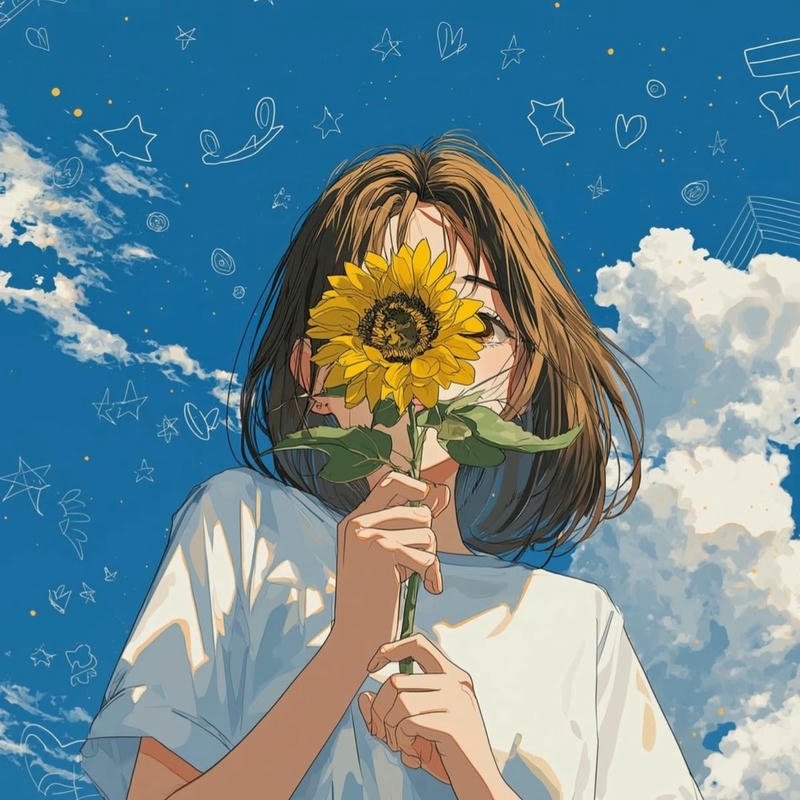 Avatar nữ che mặt hình ảnh phong cách cá tính