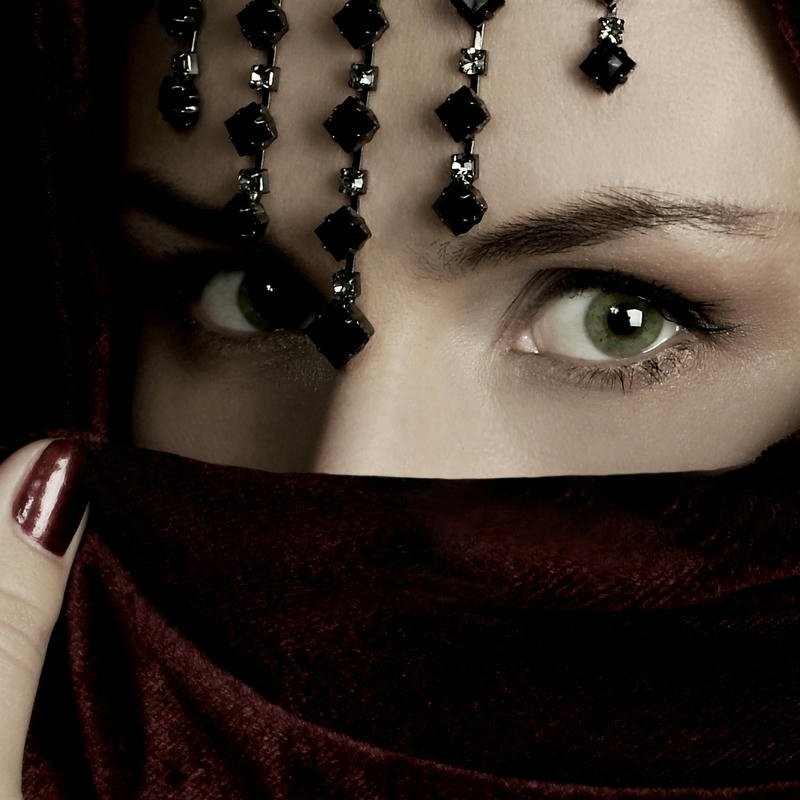 Avatar nữ che mặt hình ảnh phong cách tối