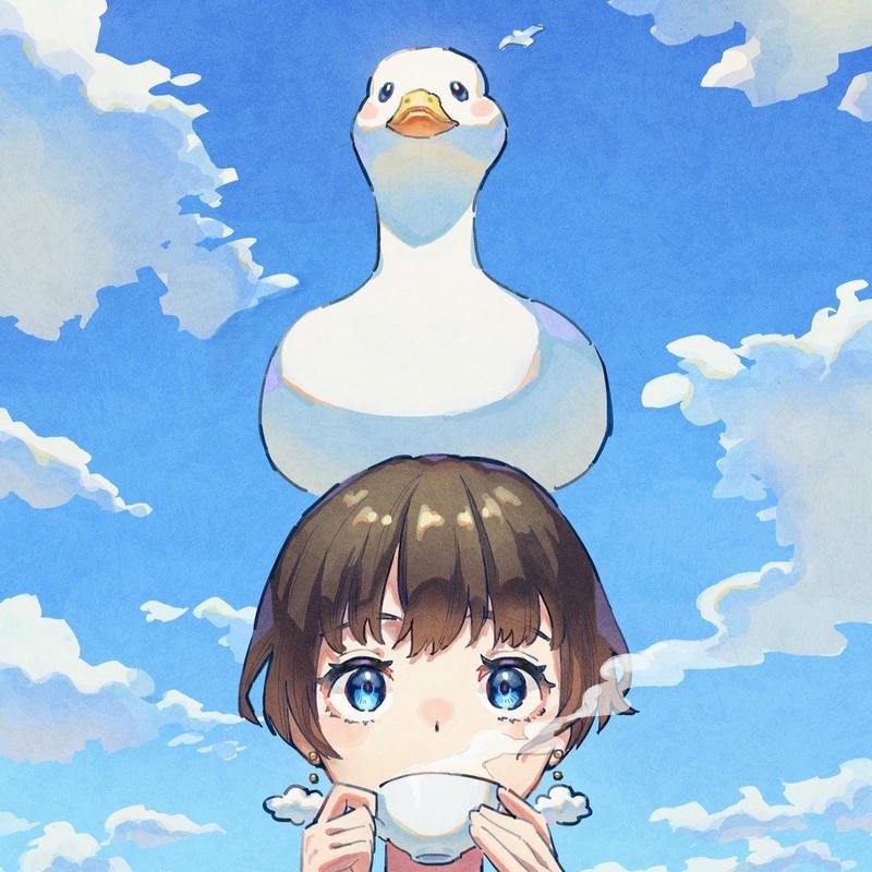 Avatar vịt cute ảnh phong cách hoạt hình chibi