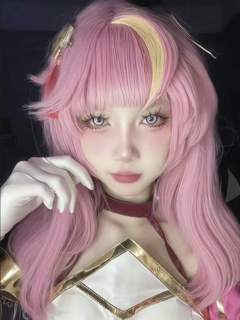 Cosplay Krixi cute liên quân tóc hồng cận mặt xinh