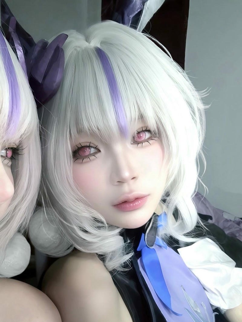 Cosplay liên quân Arum tóc trắng tai thú dễ thương