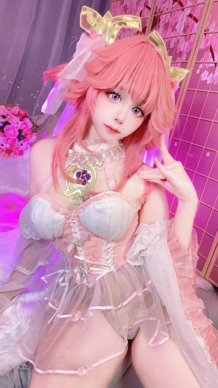 119+ Ảnh Yae Miko cosplay sexy quyến rũ khó rời mắt Cosplay sexy Yae Miko hình gợi cảm