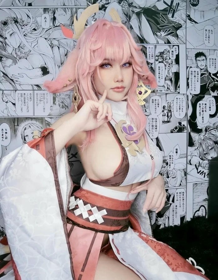 119+ Ảnh Yae Miko cosplay sexy quyến rũ khó rời mắt Hình Yae Miko cosplay sexy nóng bỏng
