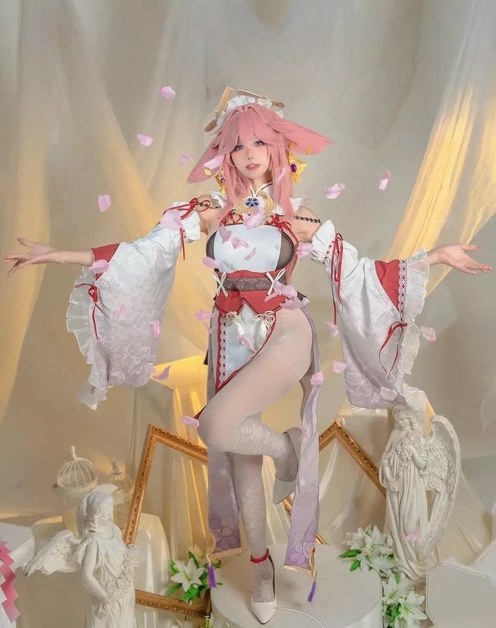 119+ Ảnh Yae Miko cosplay sexy quyến rũ khó rời mắt Hình Yae Miko cosplay sexy trang phục gợi cảm
