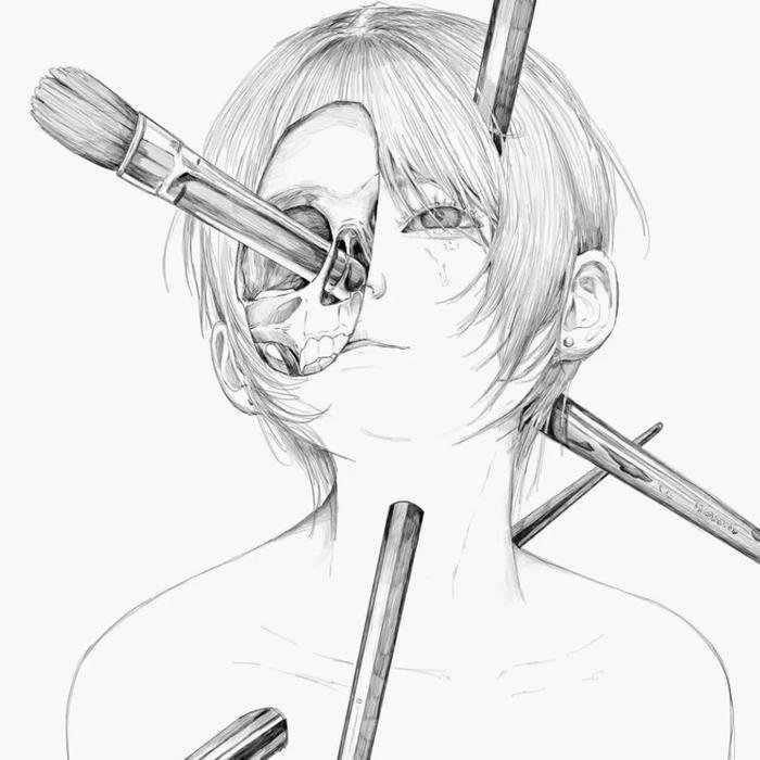Hình ảnh avatar anime bị thương màu trắng tinh