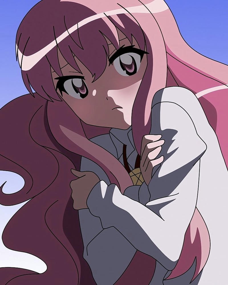 Hình nền anime nữ tóc hồng quay lưng lại quyến rũ