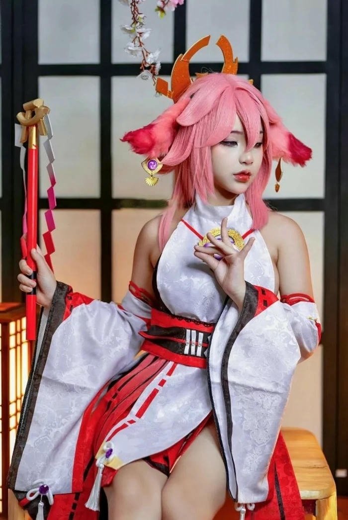 119+ Ảnh Yae Miko cosplay sexy quyến rũ khó rời mắt Hình sexy Yae Miko cosplay cuốn hút