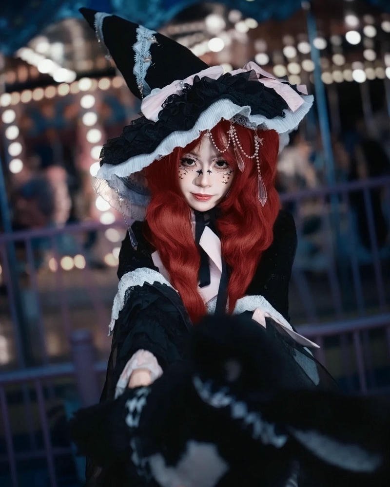 Phù thủy ảnh cosplay phong cách nghệ thuật fantasy