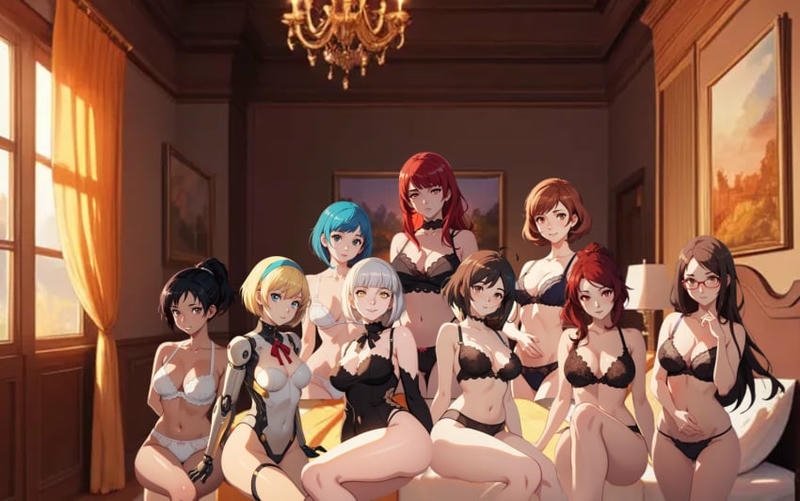 anime hentai harem rên dâm