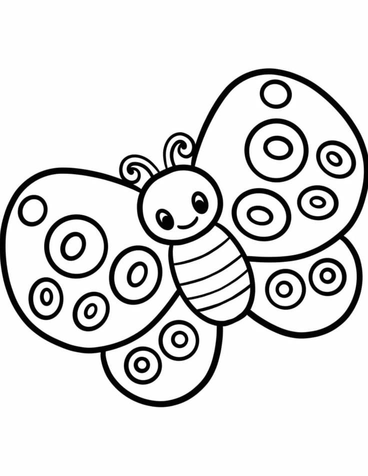 luyện thẩm mỹ bằng tranh tô màu con bướm