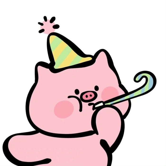 nhãn dán heo hồng