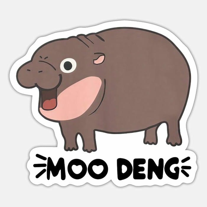 sticker Moo Deng cảm xúc