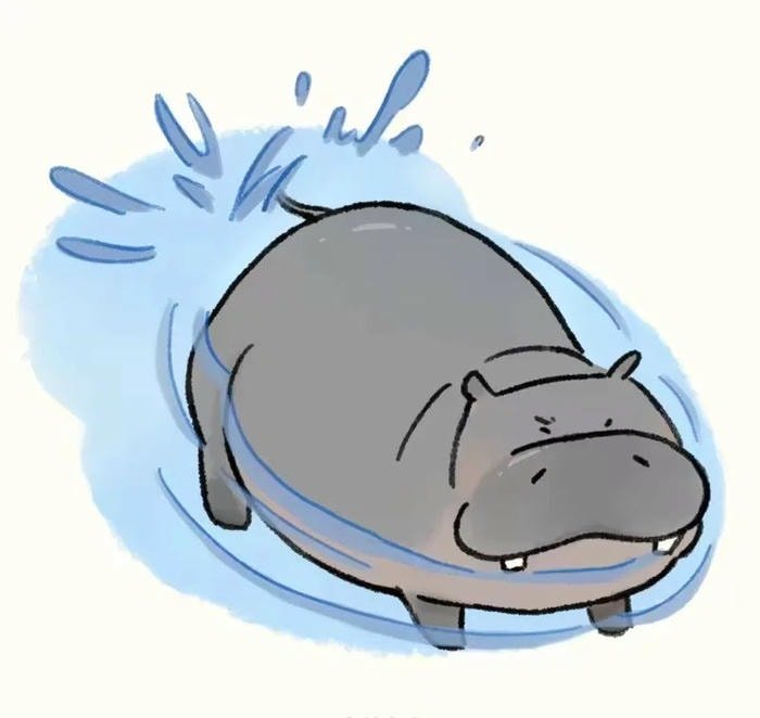 sticker Moo Deng cute