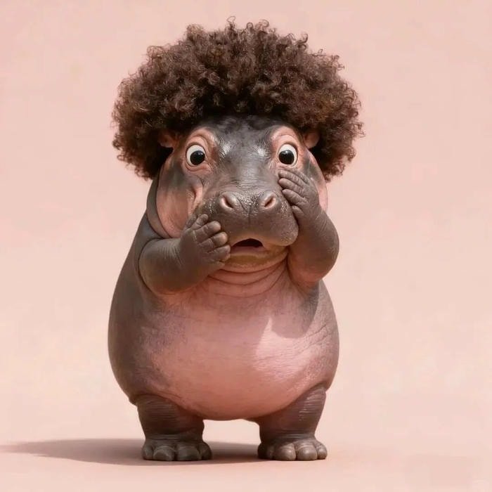 sticker Moo Deng fanart