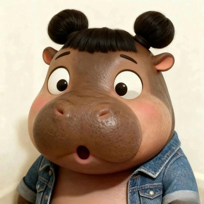 sticker Moo Deng hài hước