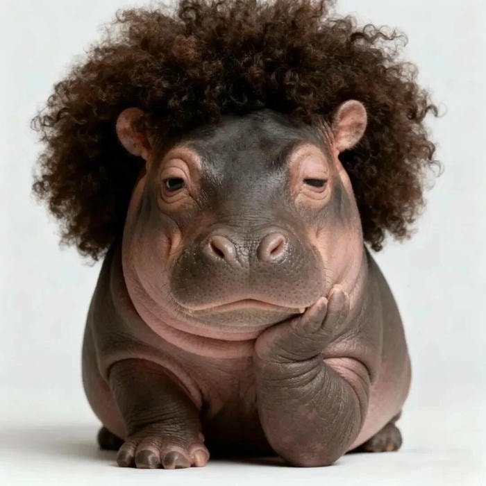 sticker Moo Deng kawaii