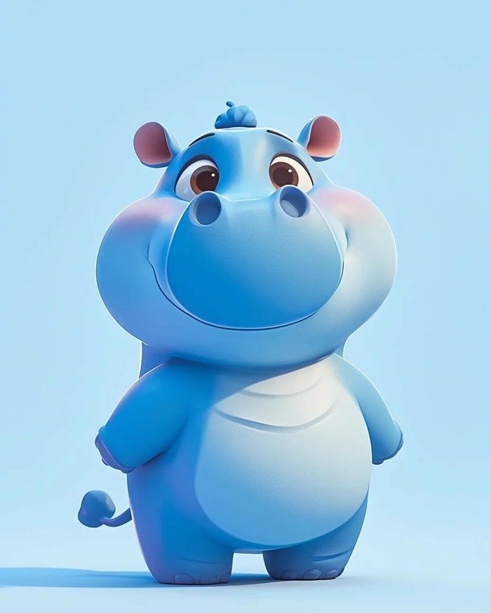 sticker Moo Deng mini