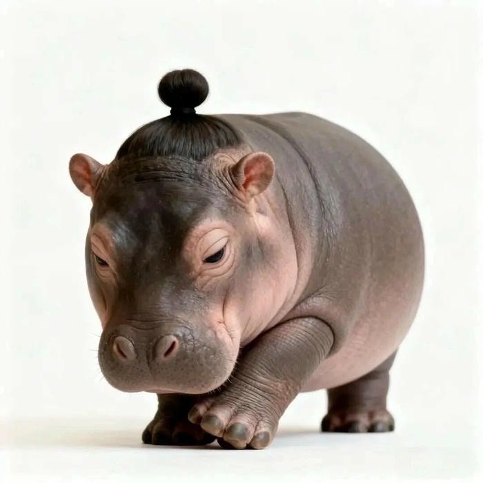 sticker Moo Deng pastel