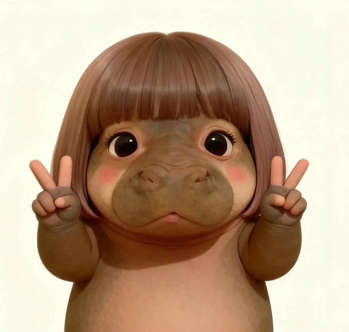 sticker Moo Deng vui vẻ