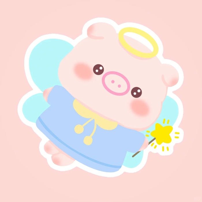 sticker heo hồng bộ sưu tập