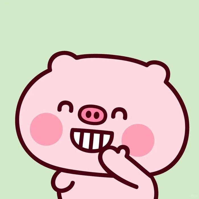 sticker heo hồng chibi