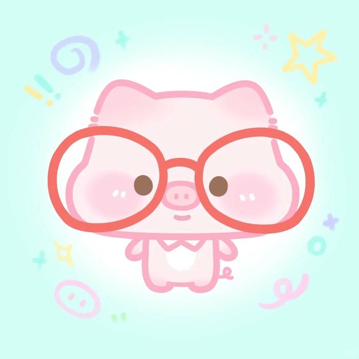 sticker heo hồng dễ thương