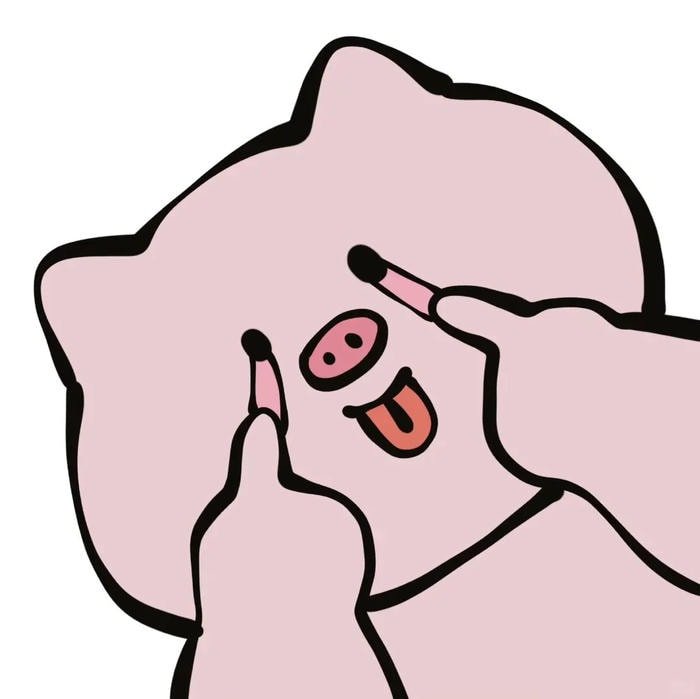 sticker heo hồng funny