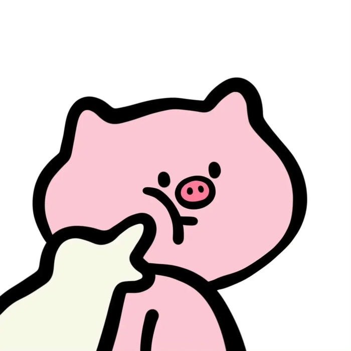 sticker heo hồng kawaii