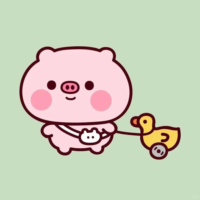 sticker heo hồng lầy lội