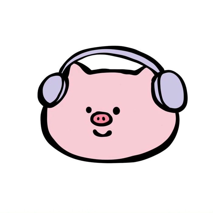 sticker heo hồng mini pack