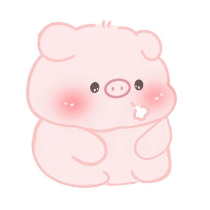 sticker heo hồng ngộ nghĩnh