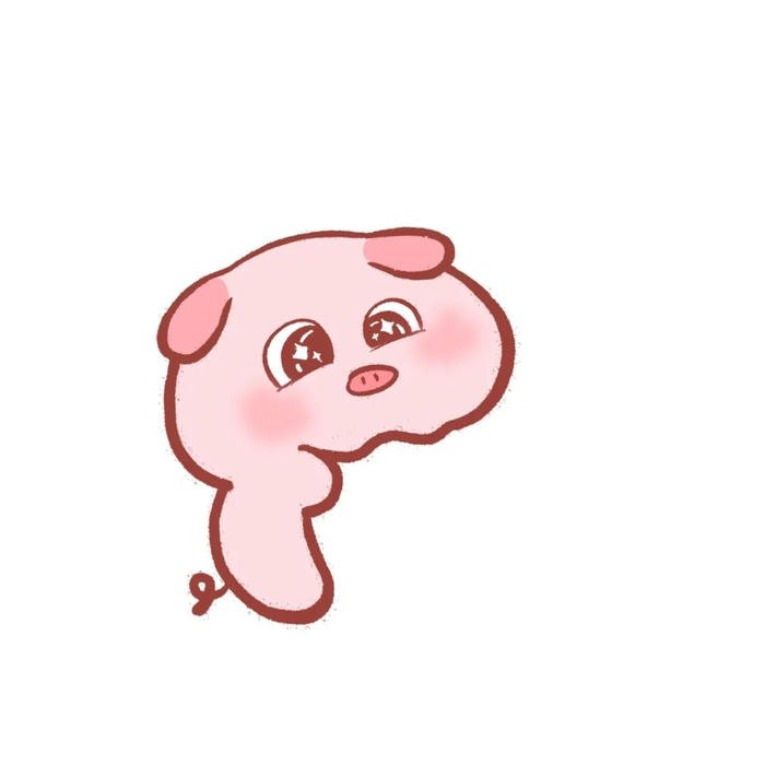 sticker heo hồng trang trí laptop