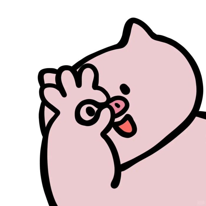 sticker heo hồng vui nhộn