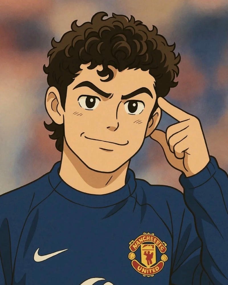 Tổng hợp 250+ hình ảnh Ronaldo anime chất lượng nhất Ảnh Ronaldo anime chỉ tay vào đầu thể hiện tư duy