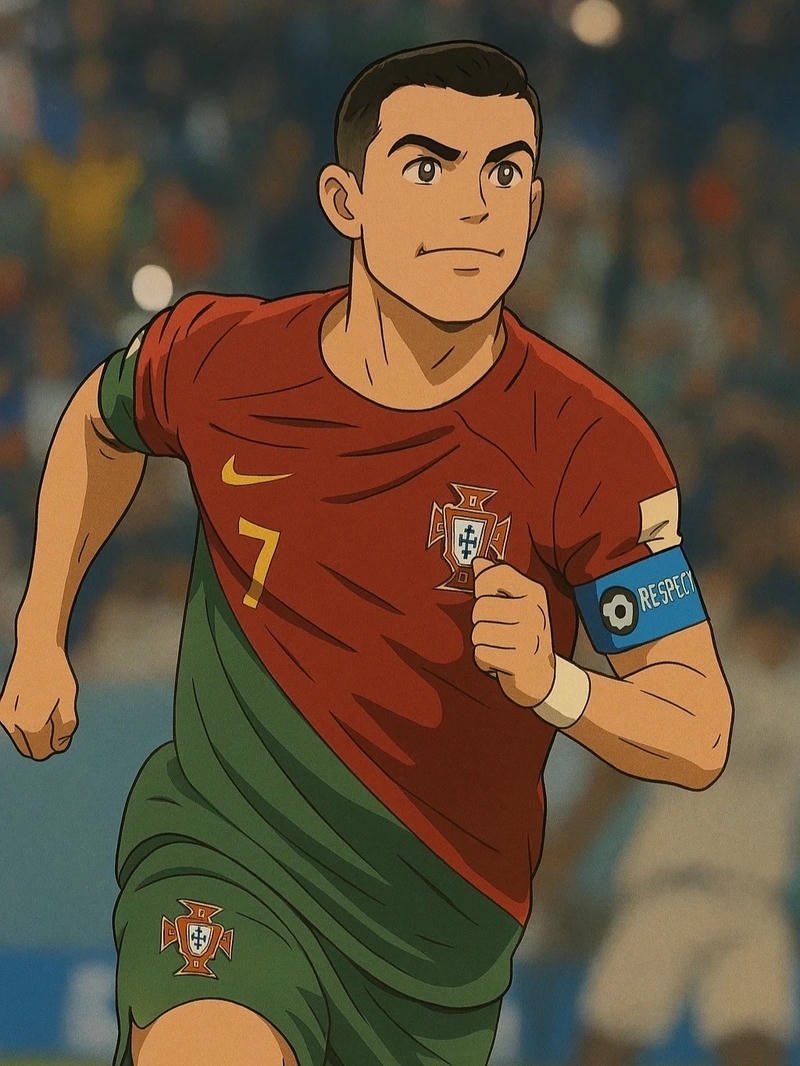 Tổng hợp 250+ hình ảnh Ronaldo anime chất lượng nhất Ảnh Ronaldo anime dẫn bóng tốc độ cao trên sân cỏ