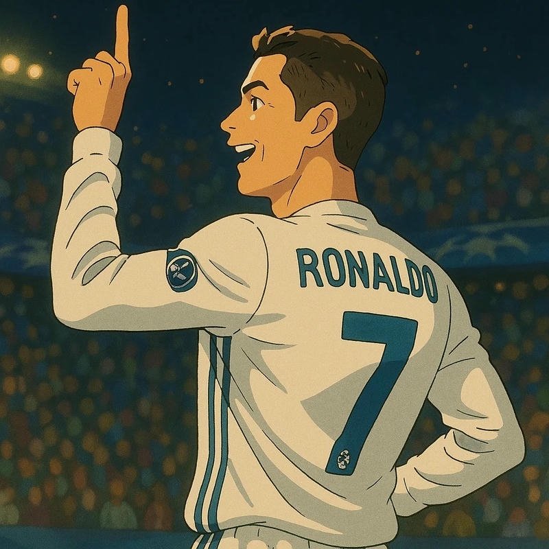 Tổng hợp 250+ hình ảnh Ronaldo anime chất lượng nhất Ảnh Ronaldo anime nhảy lên ăn mừng siuuu thương hiệu