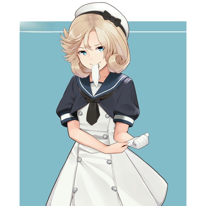 Ảnh anime 4k cô gái tóc vàng trang phục hầu gái