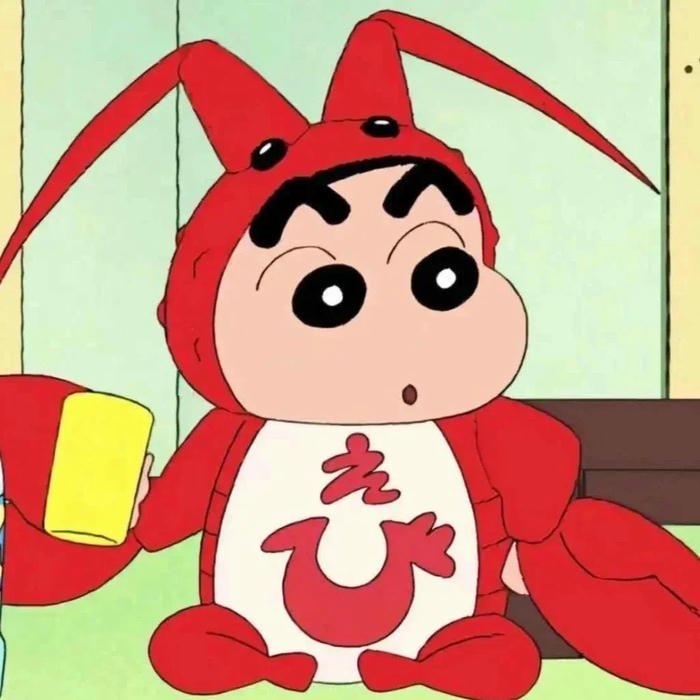 Ảnh avatar Shin Nohara mặc đồ tôm hùm đỏ ngộ nghĩnh