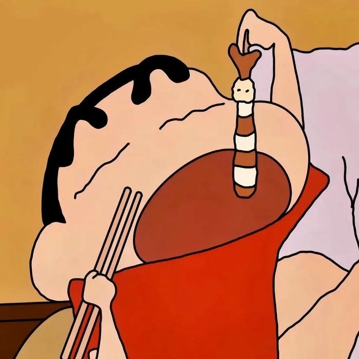 Ảnh avatar Shin ăn mì tôm ngon lành với mặt thỏa mãn