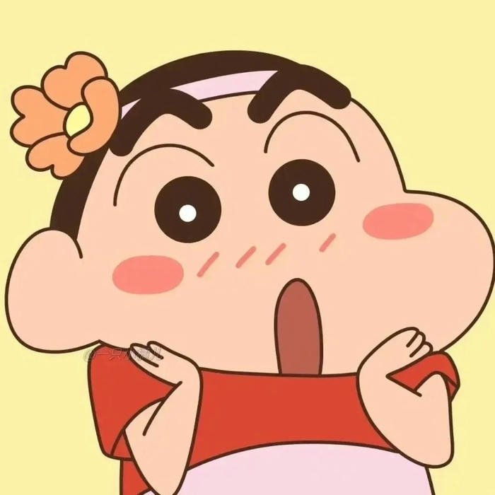 Ảnh avatar Shin điệu đà cài hoa lên đầu cười tươi