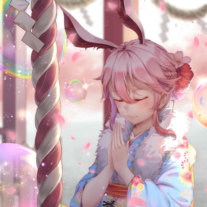 Ảnh avatar Tiktok đẹp anime nữ tóc hồng trong khung cảnh kẹo ngọt