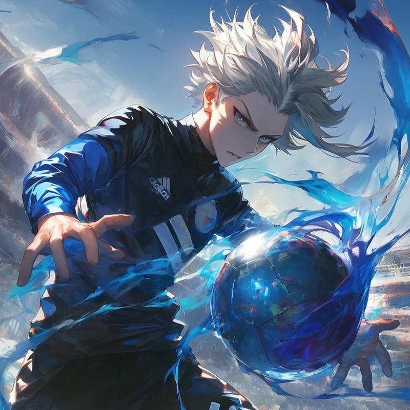 Ảnh avatar anime bóng đá đẹp cầu thủ sút bóng