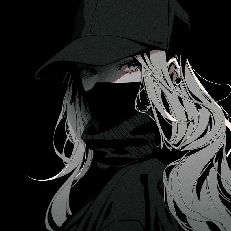 Ảnh avatar anime nữ sát thủ ngầu lạnh lùng đội mũ lưỡi trai
