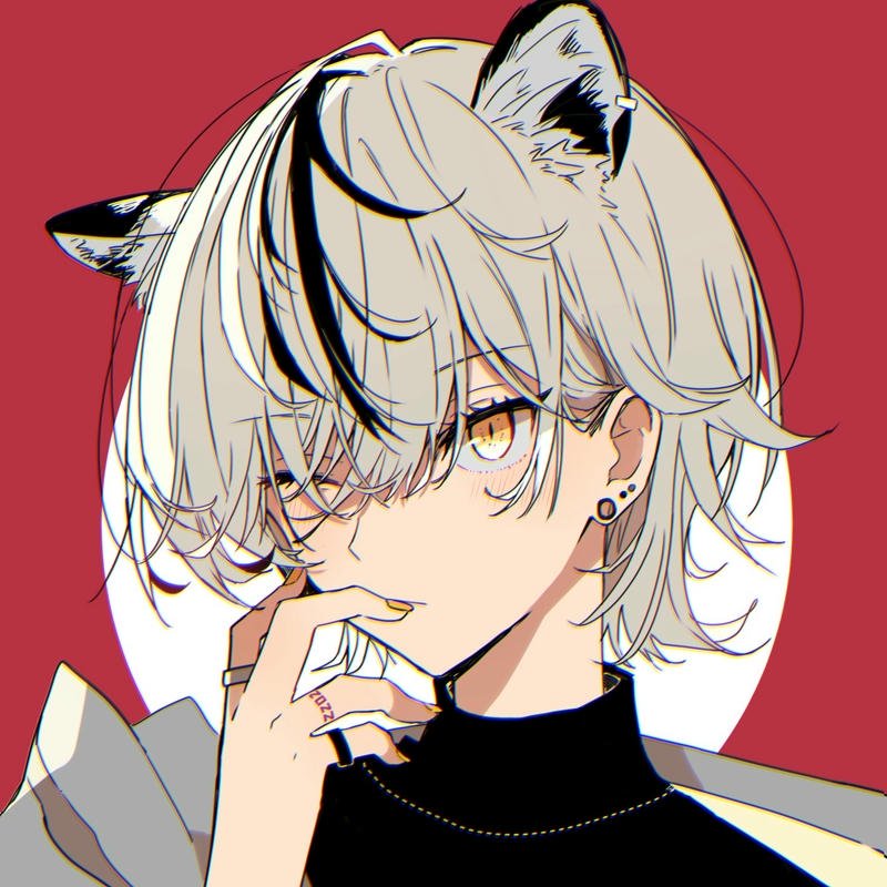Ảnh avatar cute nữ tóc trắng ngắn tay che miệng