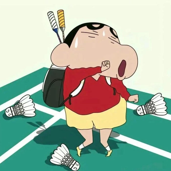 Ảnh avatar shin cậu bé bút chì đang chơi cầu lông vui