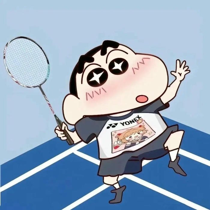 Ảnh avatar shin cậu bé bút chì đập cầu lông mạnh mẽ