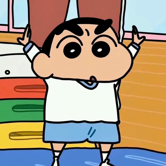 Ảnh avatar shin cậu bé bút chì đứng bằng hai tay chơi