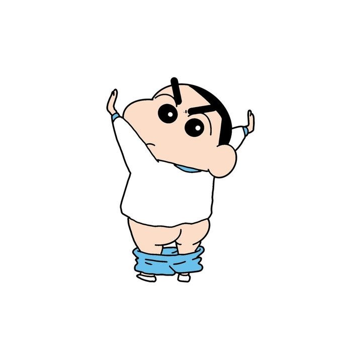Ảnh avatar shin cậu bé bút chì vẫy tay quần bị tụt