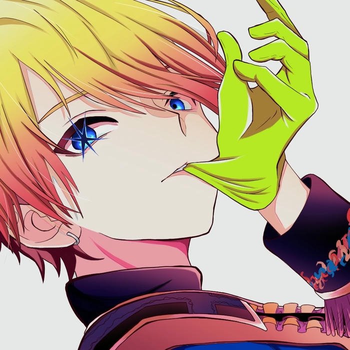 Avatar Tiktok đẹp anime nam tóc vàng che một bên mắt