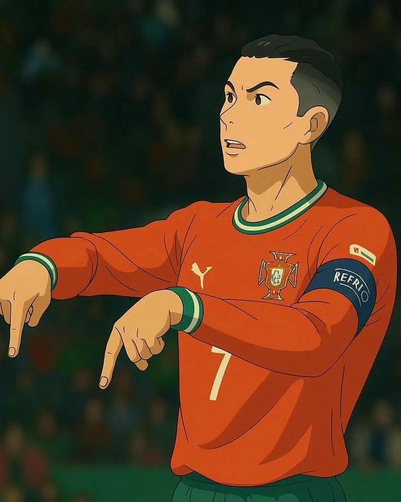 Tổng hợp 250+ hình ảnh Ronaldo anime chất lượng nhất Cristiano Ronaldo chỉ tay xuống đất khẳng định vị thế